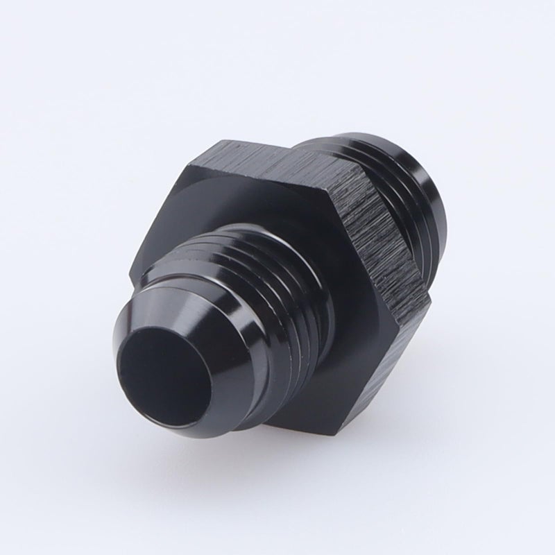 AC PERFORMANCE Male Inverted Seat 1/2 x 20 Thread to -6 AN Flare Adapter Straight Aluminum Black - Image 4